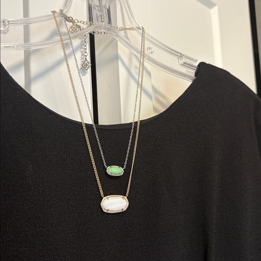 NWOT Lot of 2x [Kendra Scott] Jacqueline Spike Tennis Bracelet & Elisa Necklace - Picture 9 of 15